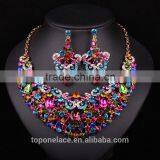 Wholesale Fashion Crystal Rhinestone Necklace Earring Diamond Jewelry Sets Dubai thumbnail-6