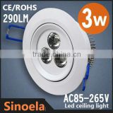 led downlights 7w CRI 80 500lm led celling downlights LED celling downlight 15w Cree ,Epistar chip led downlight housing