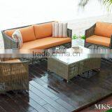 Modern Poly Rattan Sofa Set Outdoor Furniture (1.2mm Alu Frame With Powder Coated,10cm Thick Cushion With 250g Polyester) thumbnail-1