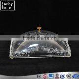 Food acrylic tray with cover for keep food warm tray all shape provided custom