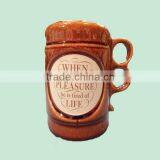 Special Designed Finger Trigger Handle Brown Shaving Cup thumbnail-2