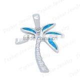 Wholesale Coconut Tree Shaped Opal Pendant Simple 925 Silver Jewelry thumbnail-1