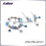 2016 DIY Blue Crystal Bead Charm Bracelets Jewelry thumbnail-1