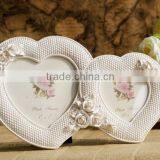 2014 Ornate Shabby Chic Double Heart Shaped Photo Frame thumbnail-1