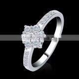 2016 Rellecona Bridal White Solitaire Accent Ring in 18k White Gold Plated for Wedding Anniversary thumbnail-2