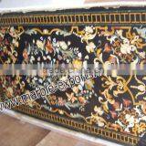 Marble Inlay Dining Table Top Pietra Dura Black Marble Table Top thumbnail-4