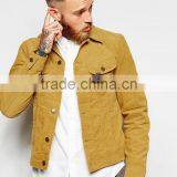 High Quality Man Tan Color Corduroy Jacket Coat (LOTJ326) thumbnail-2