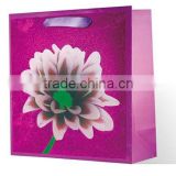 2015 new dsign printing white paper gift bags with ribbon handles