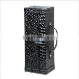 Custom Luxury Single Bottled Wine Box, Leather Black Fashion Beautiful Gift Box