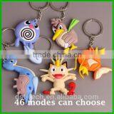 Wholesale Custom Rubber Pokeball Figures PVC Keychains