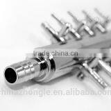 New Design 8 mm Inlet Diameter One Way in 8 Way Out Metal Air Control Valve thumbnail-2