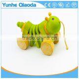 Pull Along Insect Wooden Toy Wiggles as You Pull They Make a Clicking Sound and Make a Fun Baby thumbnail-4