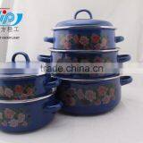 16-24 CM 5Pcs Casserole Belly Shape W/Metal Cover Dark Color Decor thumbnail-5