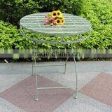 New 2015 Sage Green Iron Folding Balcony Table thumbnail-1