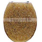 Glossy/ Glittery/ Sliver/ Golden Polyresin Toilet Seat,Lucite Toilet Seat,Resin Toilet Seats, 18" European Szie thumbnail-5