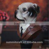 American Decorative Resin Bulldog Gentleman Figurine Bust thumbnail-3