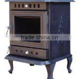 Antique Black Solid Fuel Cast Iron Stove thumbnail-1