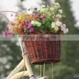 Cheap Removable Wicker Bicycle Front Basket thumbnail-2