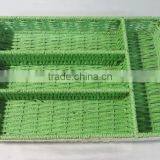 Decorative Handwoven Divided Paper Rope Tableware Basket thumbnail-3