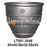 Vietnam Oval Decorative Dark Painted Terracotta Planter For Manufacturer