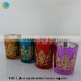 Colored Mercury Tea Light Candle Jar / Candlesticks thumbnail-6