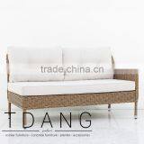 Harrison Left Hand Wicker Bench - Outdoor Conversation Sofa - Vietnam Wicker Furniture thumbnail-2