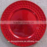 RED FOIL PP PLASTIC CHARGER PLATE thumbnail-1