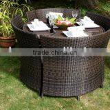 Rattan Stackable Space-saving Dining Set thumbnail-2