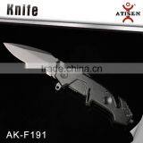 Aluminum Handle W/Glass Breaker Line Cutter Tactical Knife thumbnail-1