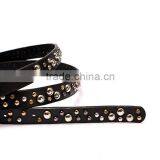 Wholesale Rivet Decorated Sex Women Lady Thin PU Waist Belt thumbnail-6