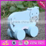 2017 New Products Kids Animal Toy Wooden Toy Wheels W04A317 thumbnail-2