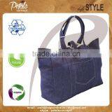 New Design Denim Tote Bag With Handle & With Loop Closure thumbnail-1