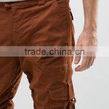 Custom OEM 100% Cotton Twill Breathable Taped Sides Concealed Fly Functional Cargo Pockets Plum Men's Pants thumbnail-3