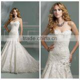 Sexy Puffy White Lace Mermaid Ukraine Wedding Dress thumbnail-1