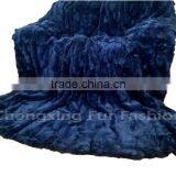 CX-D-66E Real Fur Luxury Patchwork Rex Rabbit Fur Blanket/Fur Rug thumbnail-6