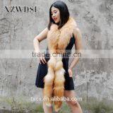 CX-B-17 New Fashion Style Gold And White Fox Fur Shawl Wholesale thumbnail-2
