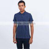 Wholesale New Design Jersey Fabric Polo Shirt Vertical Striped Polo Shirt Custom thumbnail-1