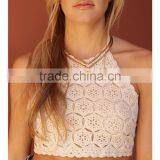 Hot Sale Open Back White Cami Mini Short Singlet Cami thumbnail-4