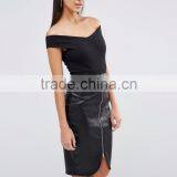 OEM Service Custom Design Women Bodysuit Sexy Off Shoulder Cotton&Spandex One Piece Bodysuit Underwear thumbnail-2