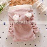 Fashion Cute Design Infant Overcoat Coral Fleece Cartoon Baby Coat With Hood thumbnail-2