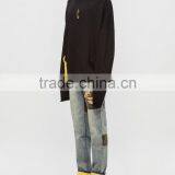 2017 Wholesale New Design Black Double Pocket Sweatshirt Hoodie Pullover thumbnail-4