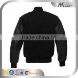 2016 Winter Coats Padding Custom PU Leather Sleeve Bomber Jackets for Men thumbnail-1