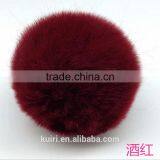 DIY Handmade Smooth Colourful Rex Rabbit Fur Pom Poms for Keychain Garment and Shoese thumbnail-6