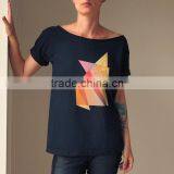 Casual Ladies Black Short Sleeve Blouses Hot Sale thumbnail-1