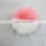 Myfur Customized Bi-color Dyed Raccoon Fur Bobble For Hat Accessory Pom Poms thumbnail-4