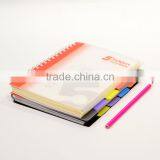 Transparent PVC Cover Spiral Binding Notebook Cheap Student Exercise Notebook Custom Diary Notebook With Index Tab thumbnail-3