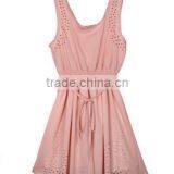 2015 New Sleeveless Cocktail White Short Mini Casual Dresses Women Summer Dress Vestido de Festa thumbnail-3