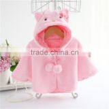Windproof Cute Baby Girl Coat Cloak Hoodie Top Newborn Outfits Hoodie for Winter thumbnail-3