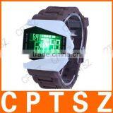 Imported Wholesale Electronics Watch Aircraft Style Colorful LED Silicone Watch thumbnail-6