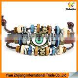 Stainless Steel Magnetic Clasps Pu Leather Bracelet thumbnail-1